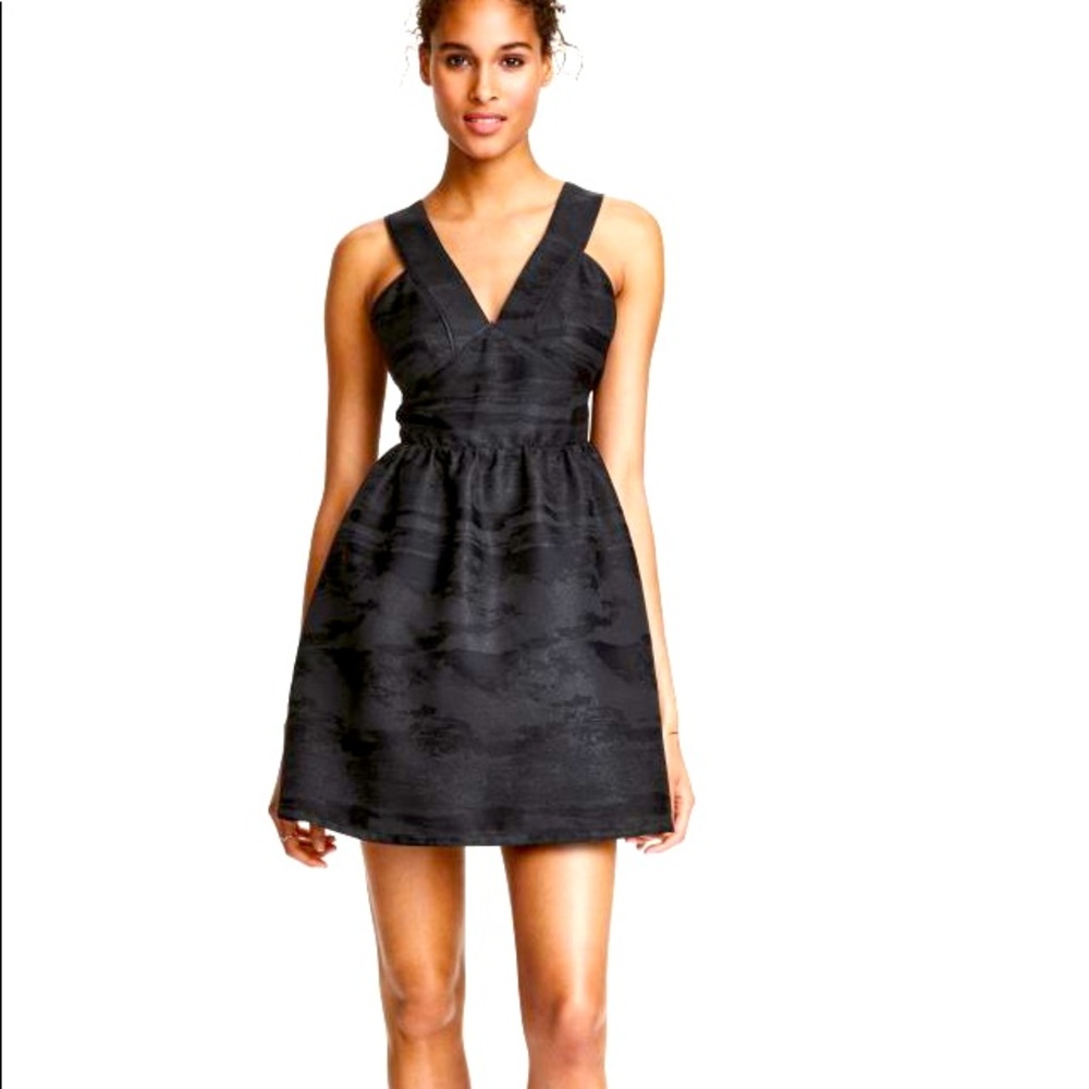Brand new H&M Black Jacquard-weave dress